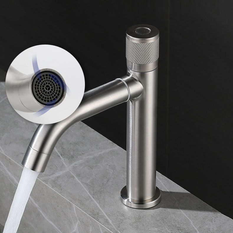 Modern Vessel Sink Faucet Stainless Steel Single Handle Low Arc Vessel Faucet Clearhalo 'bathroom_sink_faucets' 'Conjuntos de Torneiras de Lavatório e Banheiro' 'home_improvement' 'home_improvement_bathroom_sink_faucets' 'Mobiliário Doméstico' 'Página inicial' 'Renovação e equipamento de casa de banho' 'Torneira para lavatório de banheiro' 1200x1200_2e11cfd8-f5ec-46dd-8e38-a74df27cc5f5