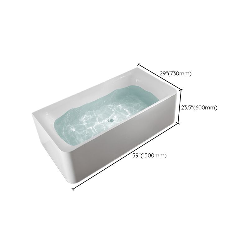 Acrylic Soaking Rectangular Bathtub Antique Finish Back to Wall Bath Tub Clearhalo 'Bathroom Remodel & Bathroom Fixtures' 'Bathtubs' 'Home Improvement' 'home_improvement' 'home_improvement_bathtubs' 'Showers & Bathtubs' 1200x1200_2e127f4c-0cb0-43bd-90ed-db6ab0a06df7