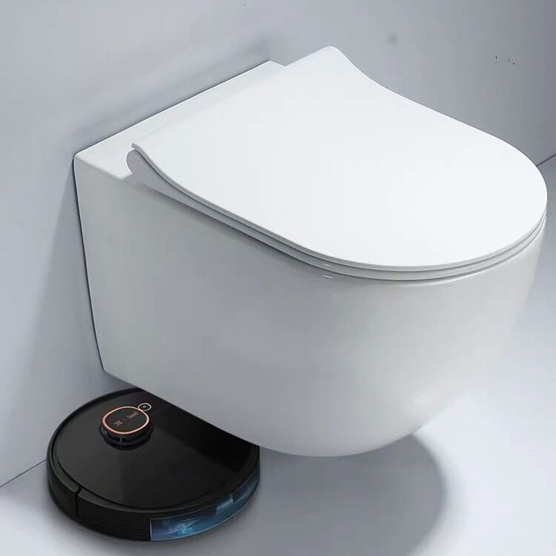 Elongated Wall Hung Toilet Set Vitreous China Wall Mounted Bidet Clearhalo 'Bathroom Remodel & Bathroom Fixtures' 'Bidets' 'Home Improvement' 'home_improvement' 'home_improvement_bidets' 'Toilets & Bidets' 1200x1200_2e25ff77-9e29-412d-8cde-9505a7b59405