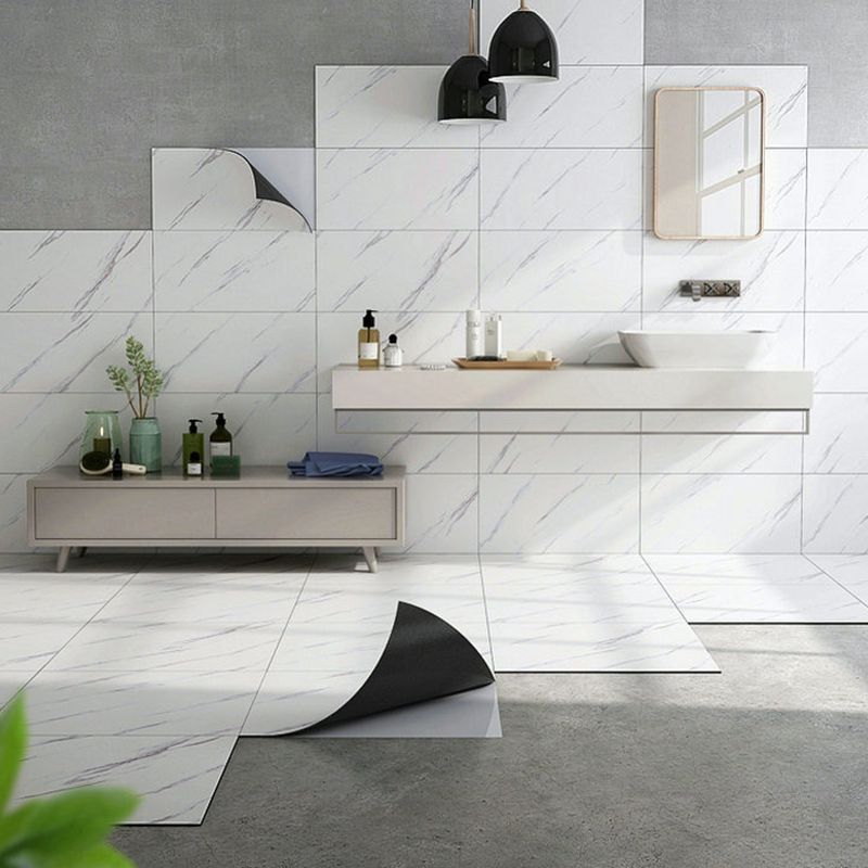 Wall Floor Tile Wallpaper Marble Pattern Waterproof Wall Tile Clearhalo 'Flooring 'Home Improvement' 'home_improvement' 'home_improvement_peel_stick_blacksplash' 'Peel & Stick Backsplash Tile' 'peel_stick_blacksplash' 'Walls & Ceilings' Walls and Ceiling' 1200x1200_2e2be97b-ac2d-4d76-b2e2-b2f51327d7da