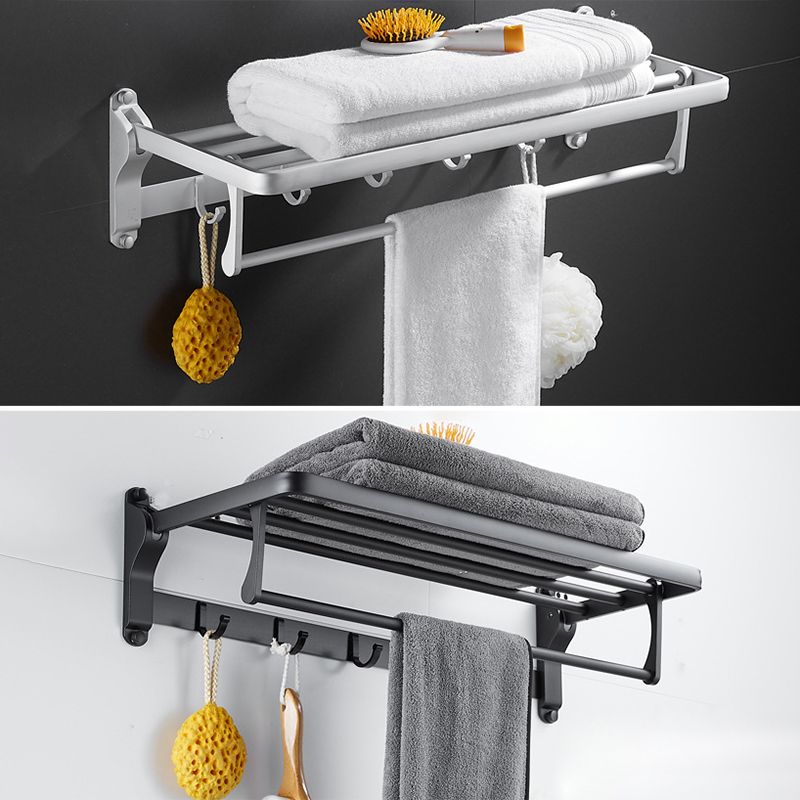 6-Piece Contemporary Bath Hardware Set Bath Shelf/Towel Bar Paper Holder Included Clearhalo 'Bathroom Hardware Sets' 'Bathroom Hardware' 'Bathroom Remodel & Bathroom Fixtures' 'bathroom_hardware_sets' 'Home Improvement' 'home_improvement' 'home_improvement_bathroom_hardware_sets' 1200x1200_2e317ec7-8f5f-4c77-97ca-9d1ba73f5c1b