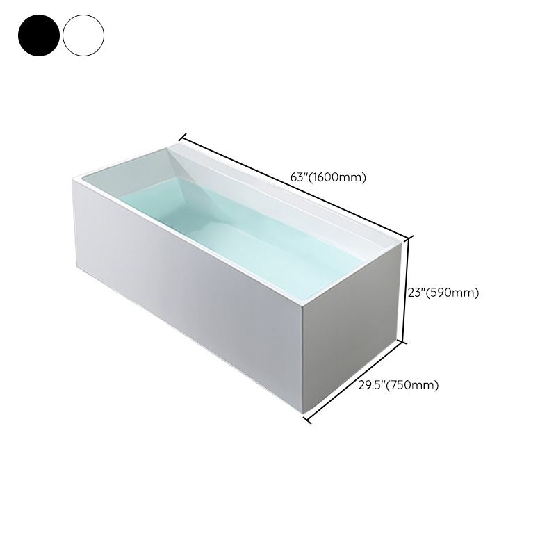 Freestanding Antique Finish Soaking Bathtub Rectangular Modern Bath Tub Clearhalo 'Bathroom Remodel & Bathroom Fixtures' 'Bathtubs' 'Home Improvement' 'home_improvement' 'home_improvement_bathtubs' 'Showers & Bathtubs' 1200x1200_2e508f18-52c3-42da-8094-d71bdcfdf460