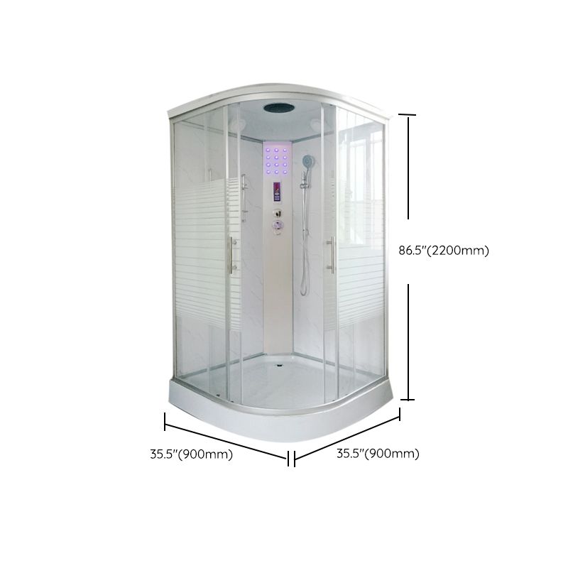 Modern Shower Enclosure Grey Drainer Sliding Door Shower Stall Clearhalo 'Bathroom Remodel & Bathroom Fixtures' 'Home Improvement' 'home_improvement' 'home_improvement_shower_stalls_enclosures' 'Shower Stalls & Enclosures' 'shower_stalls_enclosures' 'Showers & Bathtubs' 1200x1200_2e7c679d-2911-4c84-8cb3-ac03872249f4