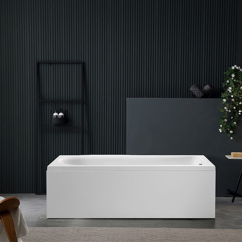 Modern Acrylic Home Bathtub Freestanding Rectangular Tub in White Clearhalo 'Bathroom Remodel & Bathroom Fixtures' 'Bathtubs' 'Home Improvement' 'home_improvement' 'home_improvement_bathtubs' 'Showers & Bathtubs' 1200x1200_2e7faf0a-9d04-464a-86b7-e8e6f55fb2de