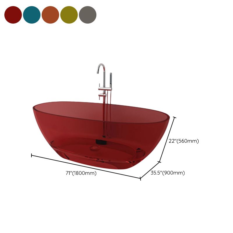 Flat Bottom Oval Soaking Bathtub Antique Finish Modern Bath Tub Clearhalo 'Bathroom Remodel & Bathroom Fixtures' 'Bathtubs' 'Home Improvement' 'home_improvement' 'home_improvement_bathtubs' 'Showers & Bathtubs' 1200x1200_2eac6c33-6ba4-4991-8166-9f5f8346acb6