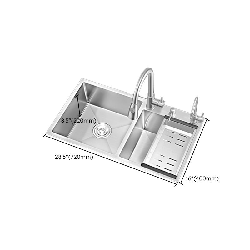 Modern Style Kitchen Sink Overflow Hole Design Scratch Resistant Kitchen Sink Clearhalo 'Home Improvement' 'home_improvement' 'home_improvement_kitchen_sinks' 'Kitchen Remodel & Kitchen Fixtures' 'Kitchen Sinks & Faucet Components' 'Kitchen Sinks' 'kitchen_sinks' 1200x1200_2edc5742-5a94-45c7-b0d8-5bd0c536cea3