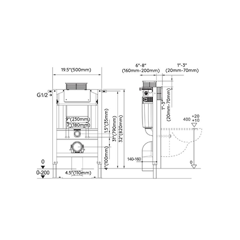 Modern Ceramic Flush Toilet Wall Hung Urine Toilet with Slow Close Seat for Washroom Clearhalo 'Bathroom Remodel & Bathroom Fixtures' 'Home Improvement' 'home_improvement' 'home_improvement_toilets' 'Toilets & Bidets' 'Toilets' 1200x1200_2ef0c92a-bb98-4811-b579-4638342ad491