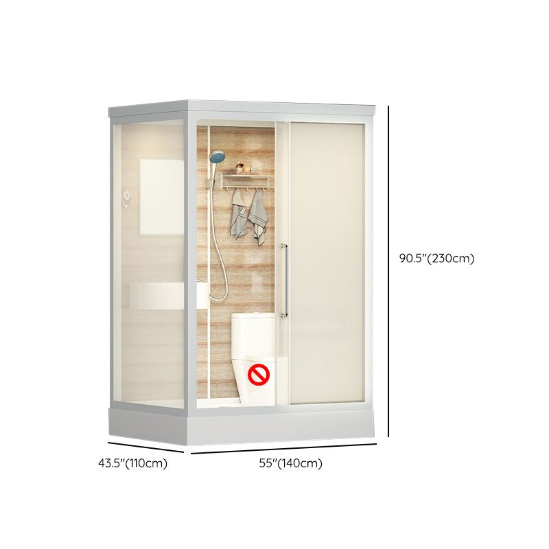 Sliding Rectangular Shower Enclosure Framed Shower Enclosure with Tempered Glass Clearhalo 'Bathroom Remodel & Bathroom Fixtures' 'Home Improvement' 'home_improvement' 'home_improvement_shower_stalls_enclosures' 'Shower Stalls & Enclosures' 'shower_stalls_enclosures' 'Showers & Bathtubs' 1200x1200_2f01d61d-1ed3-457e-8217-9014358ad3c1