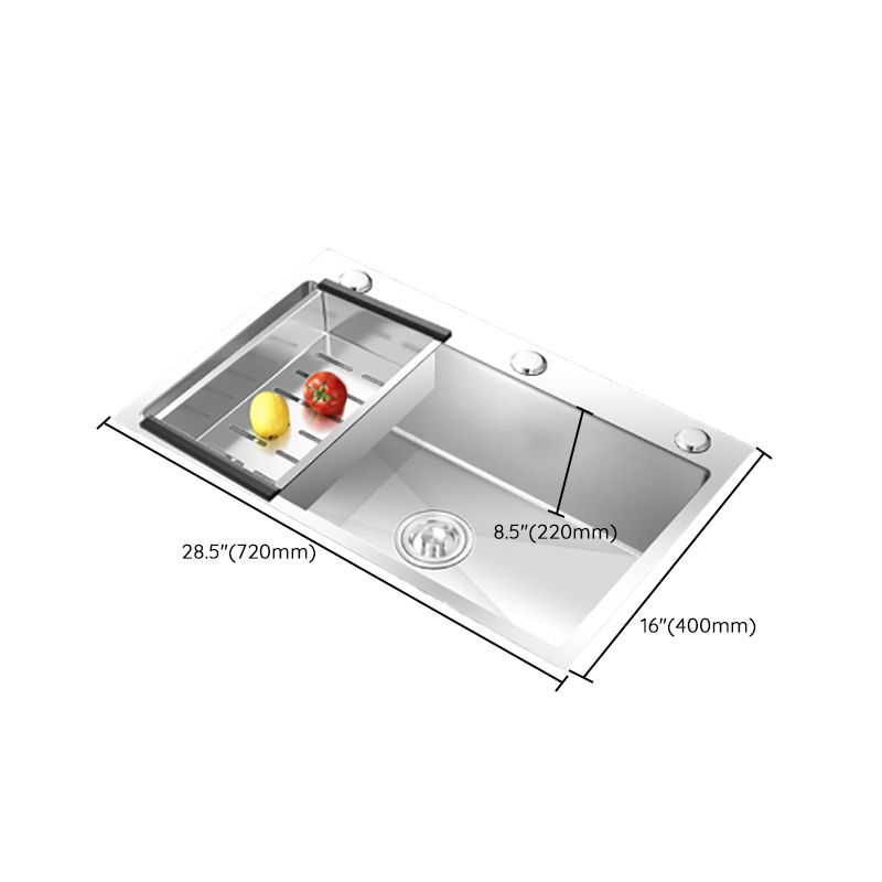 Modern Style Kitchen Sink Overflow Hole Design Drop-In Kitchen Sink with Soundproofing Clearhalo 'Home Improvement' 'home_improvement' 'home_improvement_kitchen_sinks' 'Kitchen Remodel & Kitchen Fixtures' 'Kitchen Sinks & Faucet Components' 'Kitchen Sinks' 'kitchen_sinks' 1200x1200_2f27ea67-d88b-4769-921d-88b43eafa6e6