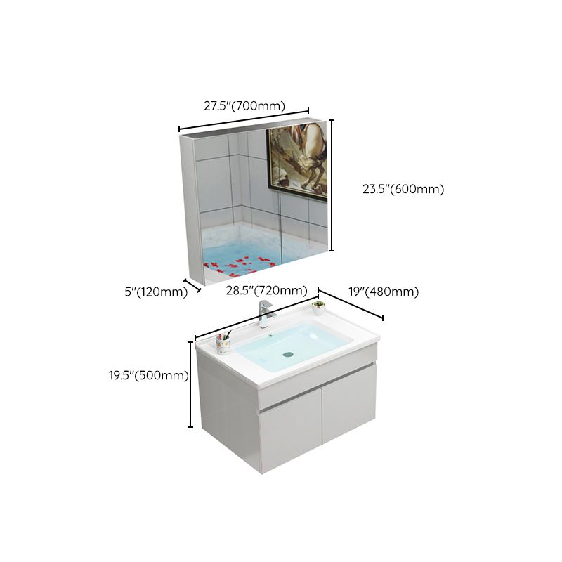 Modern Bathroom Vanity Sink Drawers Rectangular Faucet Mirror Bathroom Vanity Set Clearhalo 'Bathroom Remodel & Bathroom Fixtures' 'Bathroom Vanities' 'bathroom_vanities' 'Home Improvement' 'home_improvement' 'home_improvement_bathroom_vanities' 1200x1200_2f4a039b-f86c-432b-b394-3a33d5e30ae1