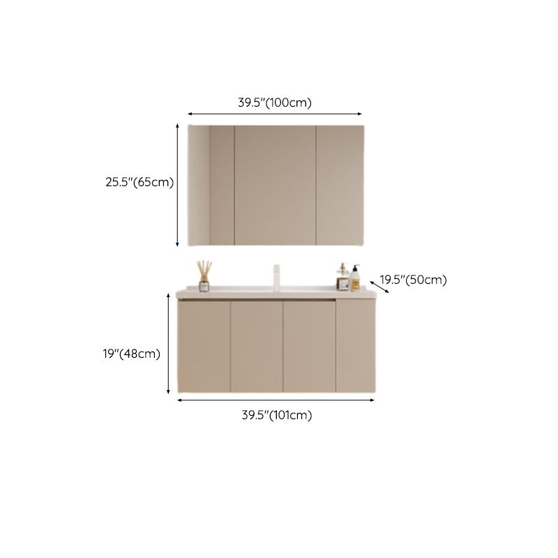 Modern Style Wall Mount Vanity Set Wooden with Doors for Bathroom Clearhalo 'Bathroom Remodel & Bathroom Fixtures' 'Bathroom Vanities' 'bathroom_vanities' 'Home Improvement' 'home_improvement' 'home_improvement_bathroom_vanities' 1200x1200_2f56966e-5048-47ee-acf2-f3ef4652b518