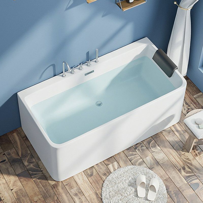 Freestanding Acrylic Bathtub Rectangular Modern Bathtub with Drain and Overflow Trim Clearhalo 'Bathroom Remodel & Bathroom Fixtures' 'Bathtubs' 'Home Improvement' 'home_improvement' 'home_improvement_bathtubs' 'Showers & Bathtubs' 1200x1200_2f5e0734-878a-4817-86c6-720510f581b9