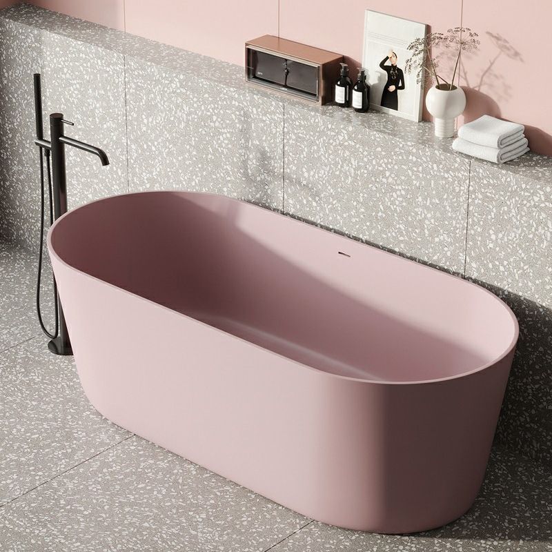 Freestanding Soaking Bathtub Oval Antique Finish Modern Bath Tub Clearhalo 'Bathroom Remodel & Bathroom Fixtures' 'Bathtubs' 'Home Improvement' 'home_improvement' 'home_improvement_bathtubs' 'Showers & Bathtubs' 1200x1200_2f753d88-c597-4a71-89a5-a6a6061ccc38