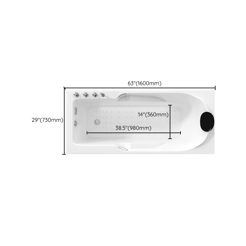 Modern Acrylic Rectangular Bathtub White Drop-in Soaking Bath Clearhalo 'Bathroom Remodel & Bathroom Fixtures' 'Bathtubs' 'Home Improvement' 'home_improvement' 'home_improvement_bathtubs' 'Showers & Bathtubs' 1200x1200_2fac41c0-94ee-4924-a963-e8da8469c4e3