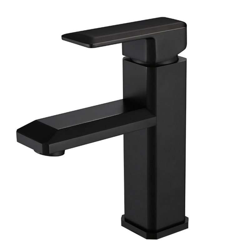 Single Hole Vanity Sink Faucet 6.69" H Modern Low-Arc Sink Bathroom Faucet Clearhalo 'Bathroom Remodel & Bathroom Fixtures' 'Bathroom Sink Faucets' 'Bathroom Sinks & Faucet Components' 'bathroom_sink_faucets' 'Home Improvement' 'home_improvement' 'home_improvement_bathroom_sink_faucets' 1200x1200_2fea37c3-99e0-47a2-9e29-03ef12aa4997