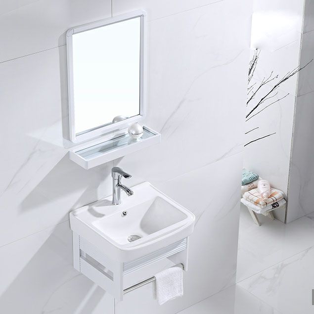 Modern Wall Mount White Sink Vanity with Single Sink for Bathroom Clearhalo 'Bathroom Remodel & Bathroom Fixtures' 'Bathroom Vanities' 'bathroom_vanities' 'Home Improvement' 'home_improvement' 'home_improvement_bathroom_vanities' 1200x1200_300cdc79-5487-49e2-8053-2539dd85e6c4