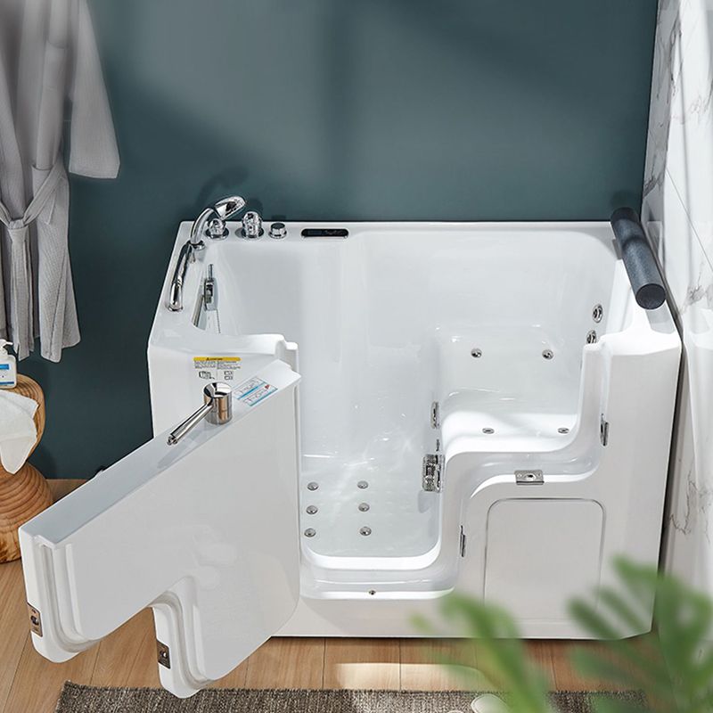 Walk-In Soaking/Air/Whirlpool Bathtub Acrylic Rectangle Back to Wall Bathtub Clearhalo 'Bathroom Remodel & Bathroom Fixtures' 'Bathtubs' 'Home Improvement' 'home_improvement' 'home_improvement_bathtubs' 'Showers & Bathtubs' 1200x1200_3029debb-d52b-40a5-a5cd-0691a14c993c