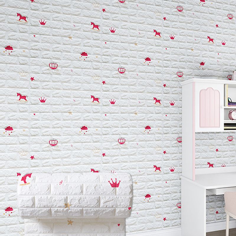 Modern Cartoon Wall Paneling Peel and Stick Wall Ceiling for Bedroom Clearhalo 'Flooring 'Home Improvement' 'home_improvement' 'home_improvement_wall_paneling' 'Wall Paneling' 'wall_paneling' 'Walls & Ceilings' Walls and Ceiling' 1200x1200_306e03d1-7b67-43a4-905c-2da5a00272b9