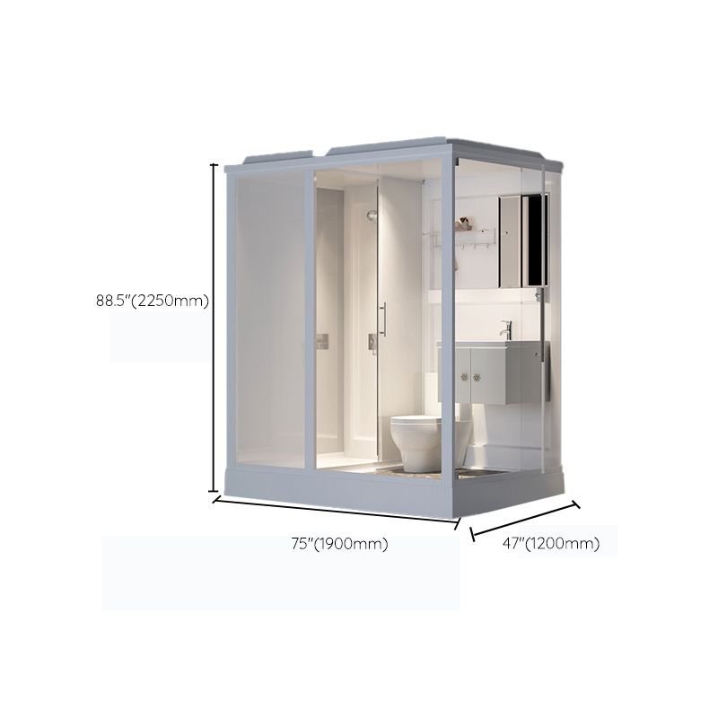 Modern Framed Shower Stall Clear Tempered Shower Stall for Bathroom Clearhalo 'Bathroom Remodel & Bathroom Fixtures' 'Home Improvement' 'home_improvement' 'home_improvement_shower_stalls_enclosures' 'Shower Stalls & Enclosures' 'shower_stalls_enclosures' 'Showers & Bathtubs' 1200x1200_30756a32-067a-469b-b14f-cf3487550b52