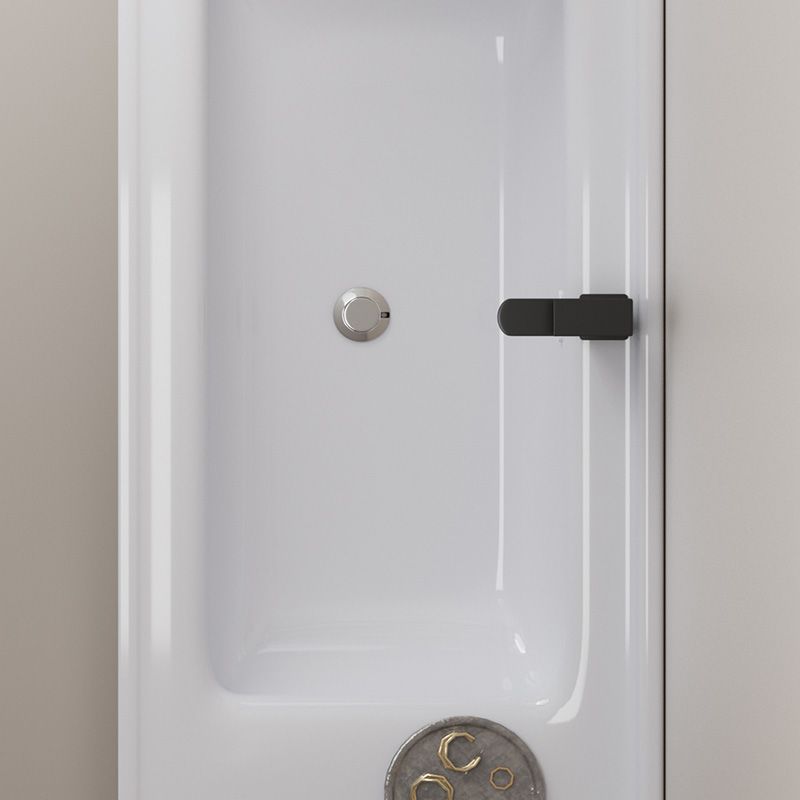 Modern Space Saver Vanity Wall Mount Ceramic Top Backsplash Included Clearhalo 'Bathroom Remodel & Bathroom Fixtures' 'Bathroom Vanities' 'bathroom_vanities' 'Home Improvement' 'home_improvement' 'home_improvement_bathroom_vanities' 1200x1200_307abc66-764c-4257-929b-14474920f330