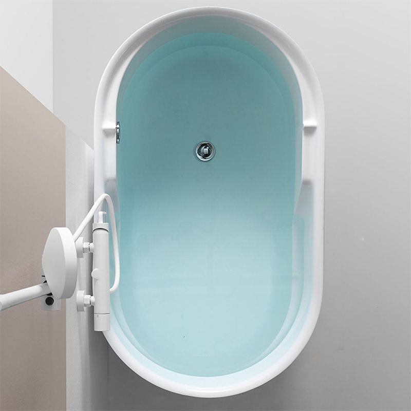 Modern Acrylic Bathtub Freestanding Soaking Tub , 27.56-inch Wide Clearhalo 'Bathroom Remodel & Bathroom Fixtures' 'Bathtubs' 'Home Improvement' 'home_improvement' 'home_improvement_bathtubs' 'Showers & Bathtubs' 1200x1200_3082815c-492b-48cd-b07c-b6c2a7943248