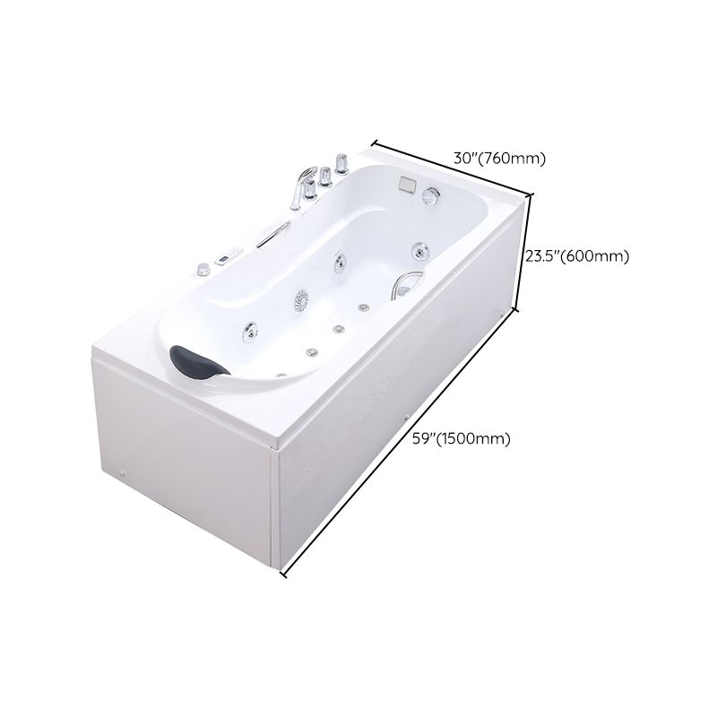 Modern Acrylic Rectangular Bathroom Bathtub with Drain White Tub Clearhalo 'Bathroom Remodel & Bathroom Fixtures' 'Bathtubs' 'Home Improvement' 'home_improvement' 'home_improvement_bathtubs' 'Showers & Bathtubs' 1200x1200_30a47406-f125-47c5-86f7-ec0e985ebb31