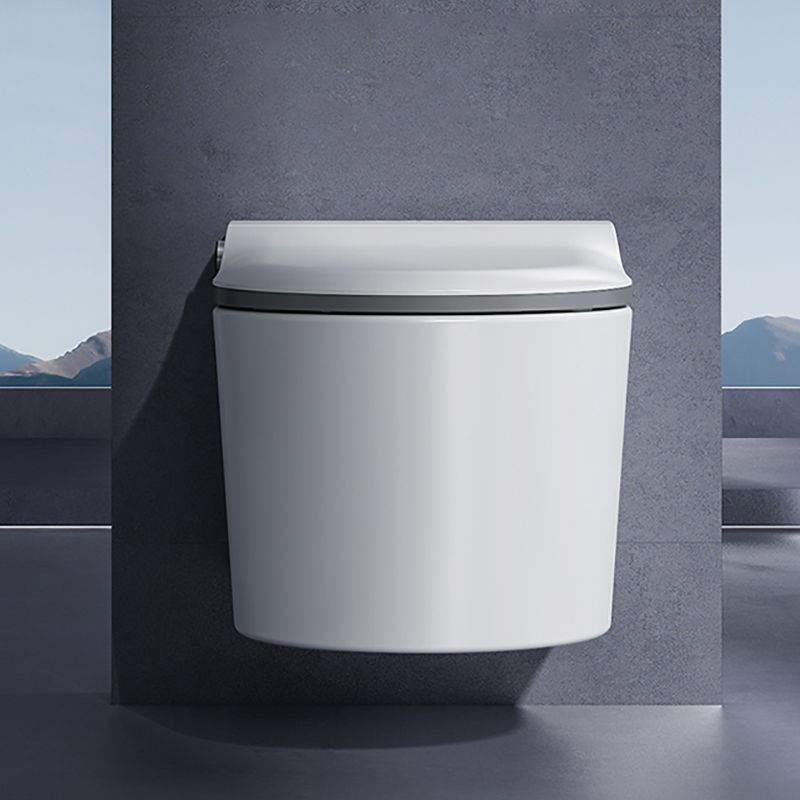 Contemporary Wall Mounted Bidet Elongated White Foot Sensor Ceramic Heated Seat Clearhalo 'Bathroom Remodel & Bathroom Fixtures' 'Bidets' 'Home Improvement' 'home_improvement' 'home_improvement_bidets' 'Toilets & Bidets' 1200x1200_30a51a6b-ae68-4247-997c-8dd8fa531c29