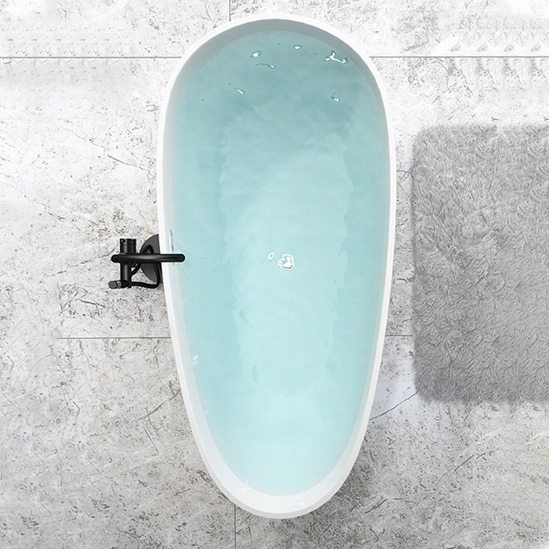 Modern Acrylic Bathtub Freestanding Soaking Bathtub with Drain Bath Tub Clearhalo 'Bathroom Remodel & Bathroom Fixtures' 'Bathtubs' 'Home Improvement' 'home_improvement' 'home_improvement_bathtubs' 'Showers & Bathtubs' 1200x1200_30aac7f9-8c82-4910-bfa4-f7e55a9dfd26