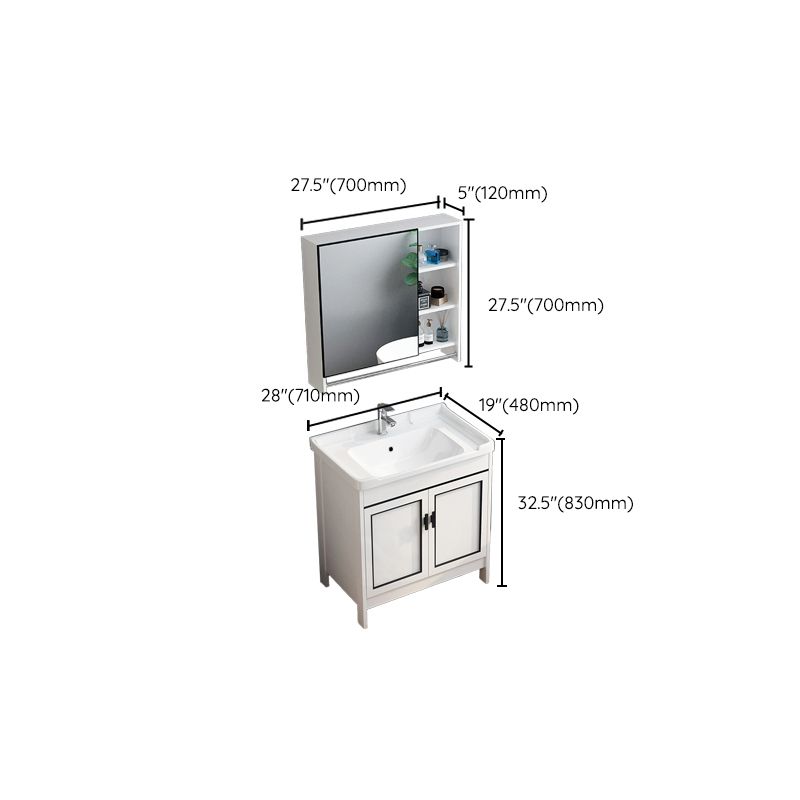 Metal Modern Bathroom Vanity Freestanding Faucet Included Sink Vanity Clearhalo 'Bathroom Remodel & Bathroom Fixtures' 'Bathroom Vanities' 'bathroom_vanities' 'Home Improvement' 'home_improvement' 'home_improvement_bathroom_vanities' 1200x1200_30c0a13c-d19e-4c43-8310-c9bc08759da1