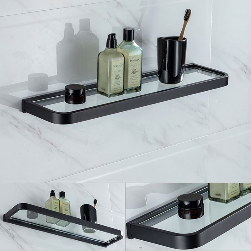 Modern Classic Bath Hardware Set in Stainless Steel Matte Black Robe Hooks/Towel Ring Bar Clearhalo 'Bathroom Hardware Sets' 'Bathroom Hardware' 'Bathroom Remodel & Bathroom Fixtures' 'bathroom_hardware_sets' 'Home Improvement' 'home_improvement' 'home_improvement_bathroom_hardware_sets' 1200x1200_30dbaa3b-8436-4200-a818-7469777c5767