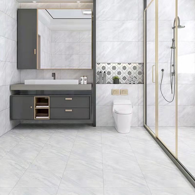 Bathroom Floor Wall Tile Marble Print Rectangle Indoor Wall Tile Clearhalo 'Floor Tiles & Wall Tiles' 'floor_tiles_wall_tiles' 'Flooring 'Home Improvement' 'home_improvement' 'home_improvement_floor_tiles_wall_tiles' Walls and Ceiling' 1200x1200_30ecc7cb-05be-44a7-87cf-1aaa8306e760