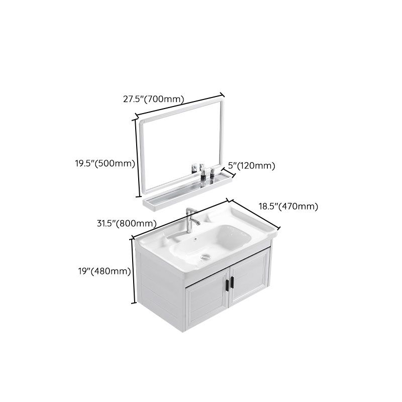 Modern White Wall Mount Bathroom Sink Vanity with Faucet Sink Clearhalo 'Bathroom Remodel & Bathroom Fixtures' 'Bathroom Vanities' 'bathroom_vanities' 'Home Improvement' 'home_improvement' 'home_improvement_bathroom_vanities' 1200x1200_310282a2-6be6-4e6b-b340-9180945aa52d