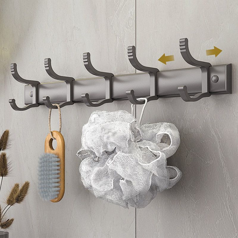 Modern Bath Hardware Set Towel Bar Paper Holder Grey Bathroom Accessory Kit Clearhalo 'Bathroom Hardware Sets' 'Bathroom Hardware' 'Bathroom Remodel & Bathroom Fixtures' 'bathroom_hardware_sets' 'Home Improvement' 'home_improvement' 'home_improvement_bathroom_hardware_sets' 1200x1200_3102b238-0057-421b-afd0-3d3a926a986a