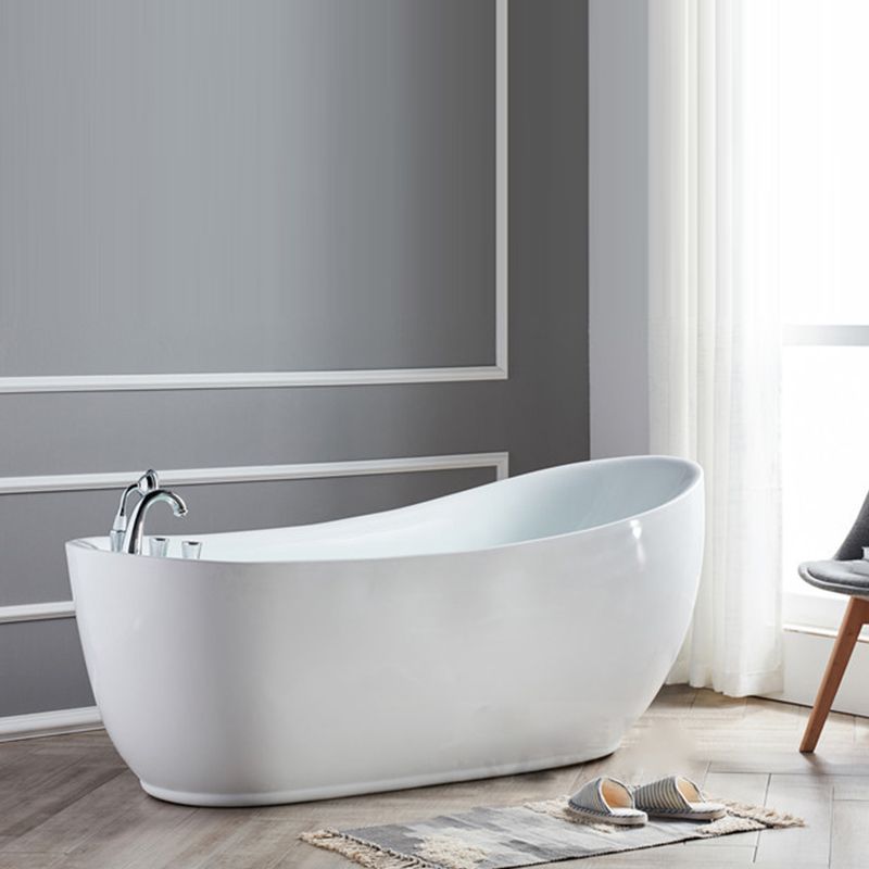 Modern Style Freestanding Bath Tub Acrylic Free Form Bathtub in White Clearhalo 'Bathroom Remodel & Bathroom Fixtures' 'Bathtubs' 'Home Improvement' 'home_improvement' 'home_improvement_bathtubs' 'Showers & Bathtubs' 1200x1200_3137d798-1985-4d7e-9c01-85761bbdbf82