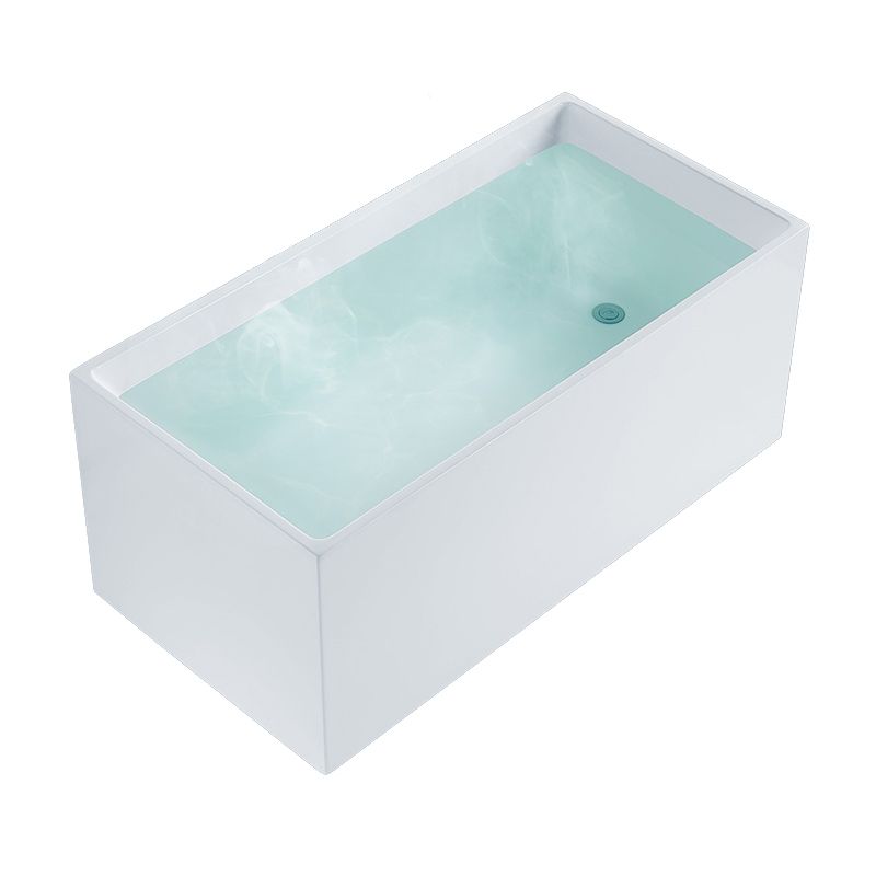 Antique Finish Soaking Bathtub Acrylic Rectangular Back to Wall Bath Tub Clearhalo 'Bathroom Remodel & Bathroom Fixtures' 'Bathtubs' 'Home Improvement' 'home_improvement' 'home_improvement_bathtubs' 'Showers & Bathtubs' 1200x1200_31474473-da59-4ae9-b5bb-fee487043415