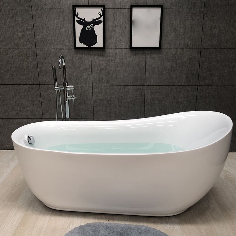 Modern Style Freestanding Bath Tub Acrylic Free Form Bathtub in White Clearhalo 'Bathroom Remodel & Bathroom Fixtures' 'Bathtubs' 'Home Improvement' 'home_improvement' 'home_improvement_bathtubs' 'Showers & Bathtubs' 1200x1200_314f7d22-f9b2-49e9-aeda-e971b2db92c8