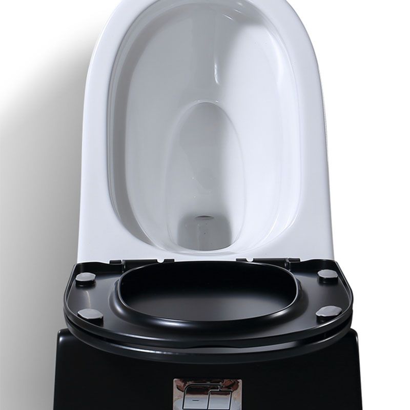 Floor Mount Toilet Black and White Toilet with Siphon Jet Water-saving Function Clearhalo 'Bathroom Remodel & Bathroom Fixtures' 'Home Improvement' 'home_improvement' 'home_improvement_toilets' 'Toilets & Bidets' 'Toilets' 1200x1200_315303ed-85e4-4b97-a0b5-27bfedfb6193