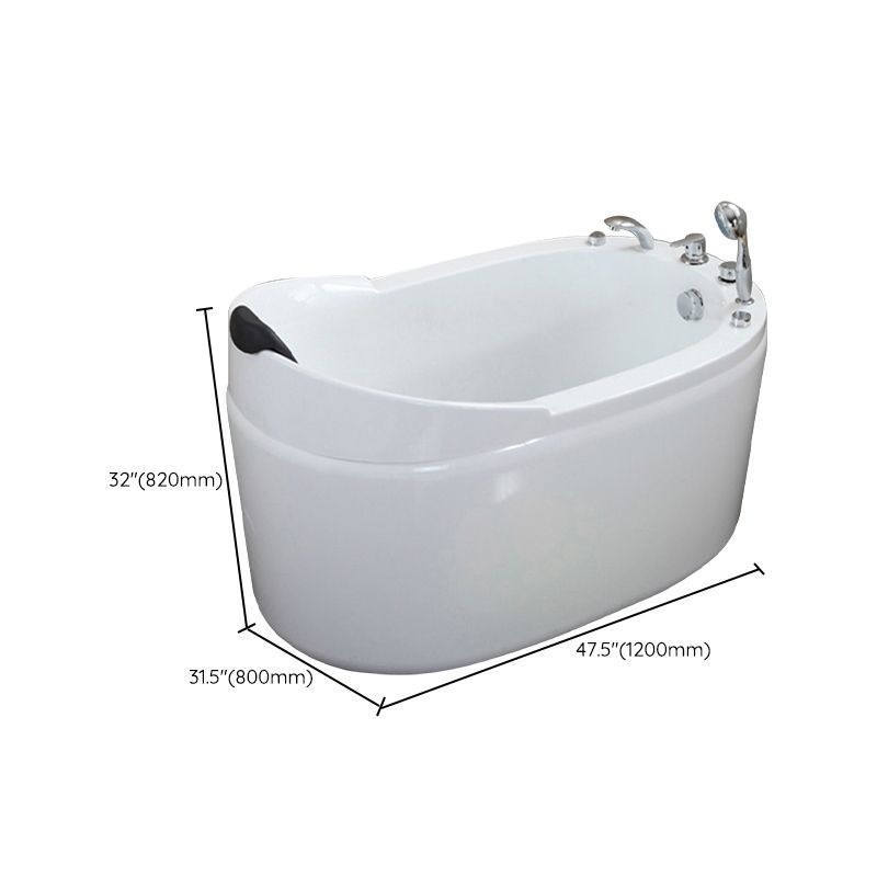 Stand Alone Acrylic Bathtub Modern Oval Left-Hand Drain Bath Tub Clearhalo 'Bathroom Remodel & Bathroom Fixtures' 'Bathtubs' 'Home Improvement' 'home_improvement' 'home_improvement_bathtubs' 'Showers & Bathtubs' 1200x1200_3155b0ac-fddb-477d-90e6-02c2c3980447