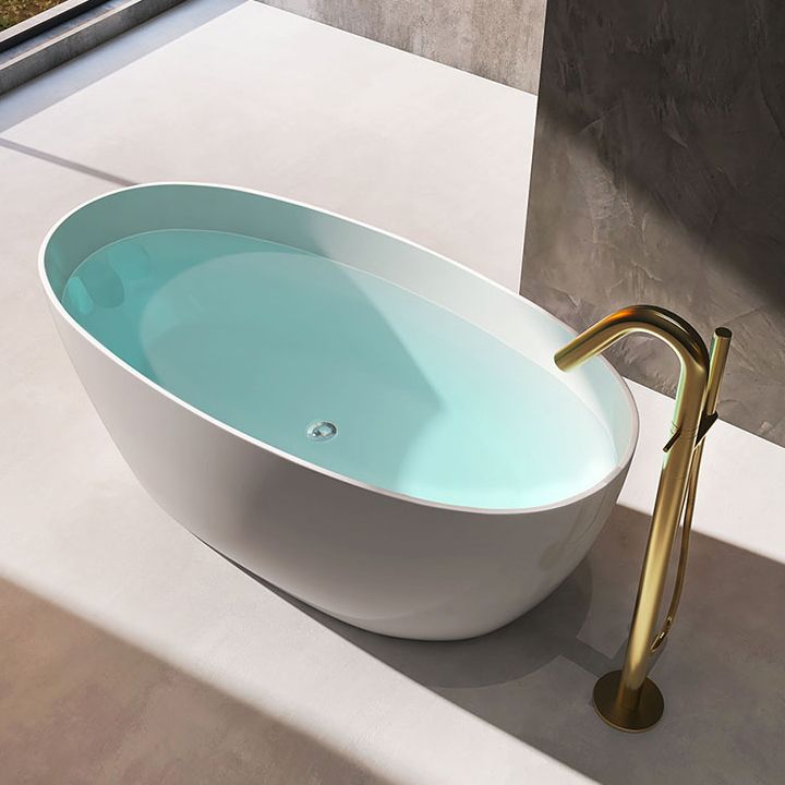 Modern Style Freestanding Bathtub Single Oval Acrylic Bathtub for Bathroom Clearhalo 'Bathroom Remodel & Bathroom Fixtures' 'Bathtubs' 'Home Improvement' 'home_improvement' 'home_improvement_bathtubs' 'Showers & Bathtubs' 1200x1200_3166c583-85d0-4a41-9ed0-a2d10cd726a3