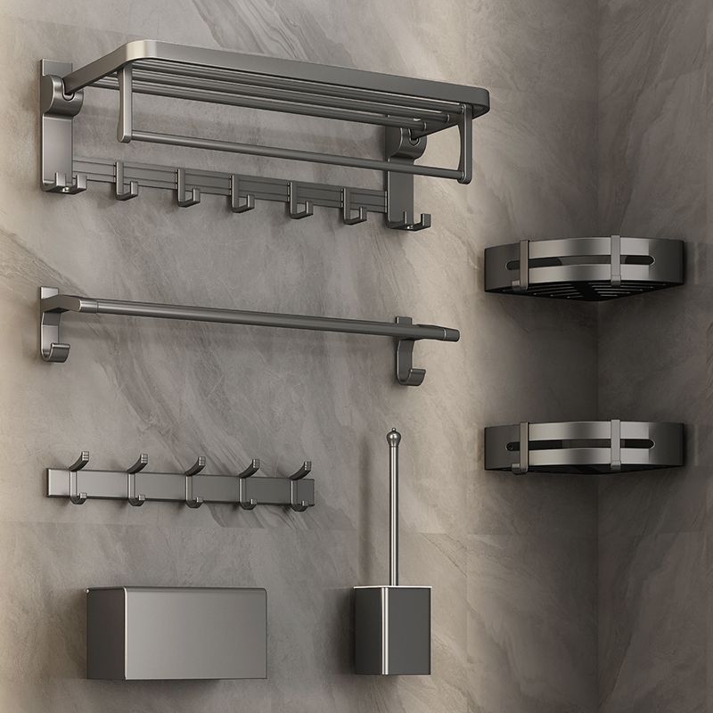 Modern Bathroom Hardware Set Grey Metal Bathroom Accessory Kit Anti-rust Clearhalo 'Bathroom Hardware Sets' 'Bathroom Hardware' 'Bathroom Remodel & Bathroom Fixtures' 'bathroom_hardware_sets' 'Home Improvement' 'home_improvement' 'home_improvement_bathroom_hardware_sets' 1200x1200_3176d4f7-3fbd-4a0d-b2e2-8fda5f99e341