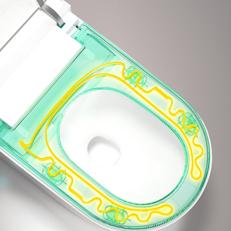 White Contemporary Foot Sensor Ceramic with Heated Seat Smart Toilet Clearhalo 'Bathroom Remodel & Bathroom Fixtures' 'Bidets' 'Home Improvement' 'home_improvement' 'home_improvement_bidets' 'Toilets & Bidets' 1200x1200_318240bf-2120-4ba1-8396-6d621707e471