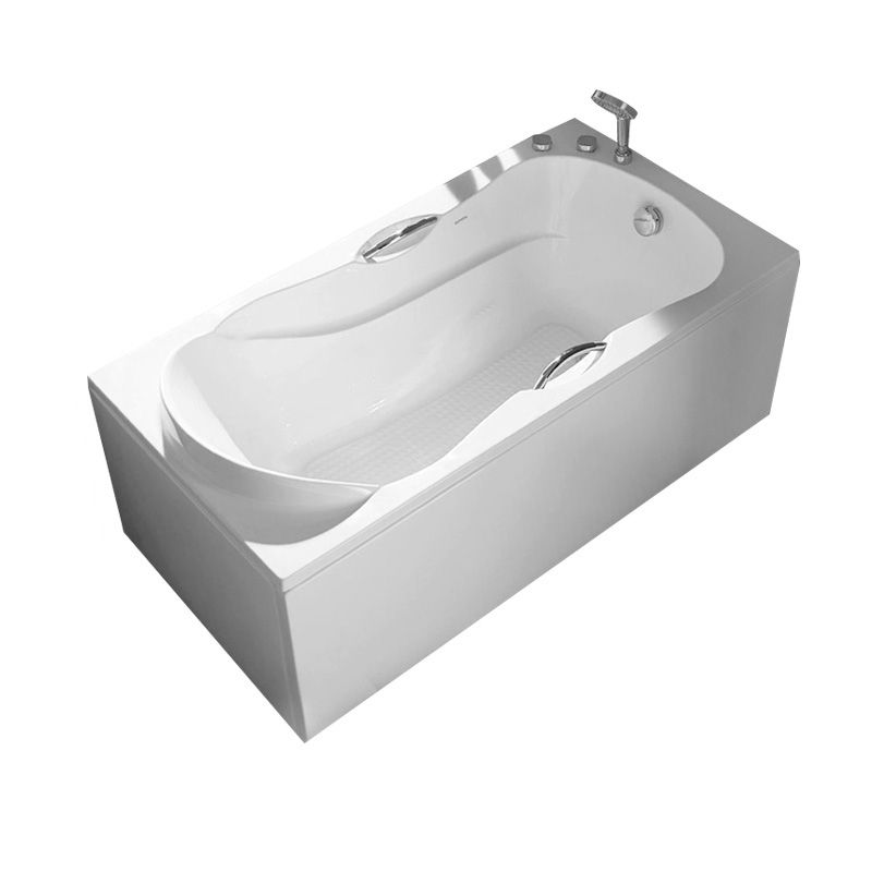 Acrylic Soaking Bathtub Antique Finish Rectangular Bathtub (Board not Included) Clearhalo 'Bathroom Remodel & Bathroom Fixtures' 'Bathtubs' 'Home Improvement' 'home_improvement' 'home_improvement_bathtubs' 'Showers & Bathtubs' 1200x1200_3184ed85-6985-47dd-aa05-e591f928b2f7