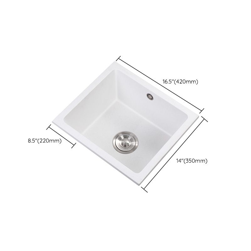 Contemporary White Quartz Kitchen Sink Drop-In 1 Holes Single Bowl Sink Clearhalo 'Home Improvement' 'home_improvement' 'home_improvement_kitchen_sinks' 'Kitchen Remodel & Kitchen Fixtures' 'Kitchen Sinks & Faucet Components' 'Kitchen Sinks' 'kitchen_sinks' 1200x1200_3185dc0b-45aa-4642-8848-b787e7897c64