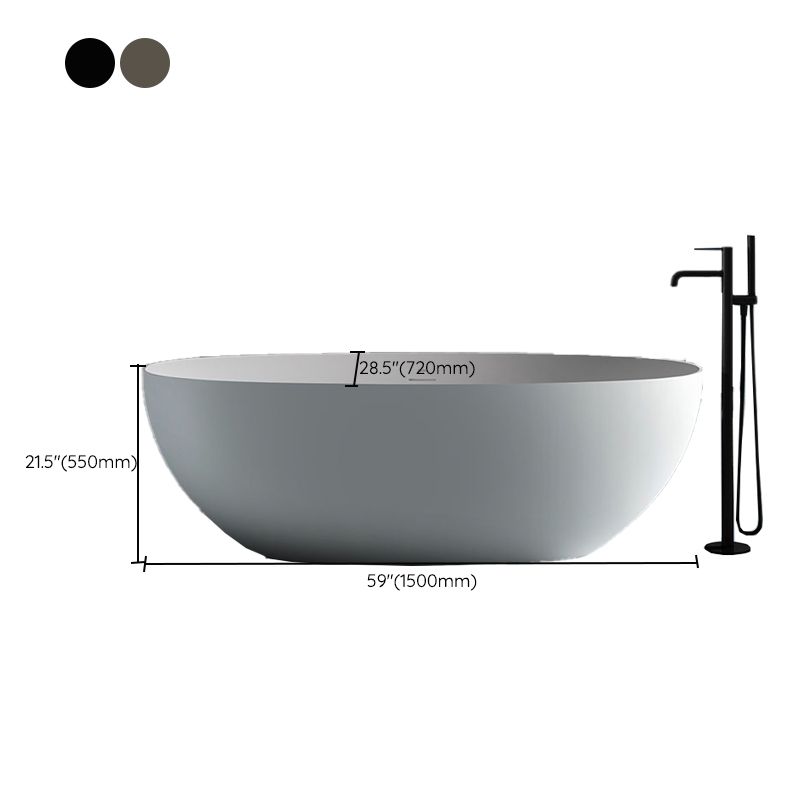 Stone Soaking Bathtub Antique Finish Oval Freestanding Bath Tub Clearhalo 'Bathroom Remodel & Bathroom Fixtures' 'Bathtubs' 'Home Improvement' 'home_improvement' 'home_improvement_bathtubs' 'Showers & Bathtubs' 1200x1200_31936169-1deb-4dd4-bbf6-1cb804afcbdf