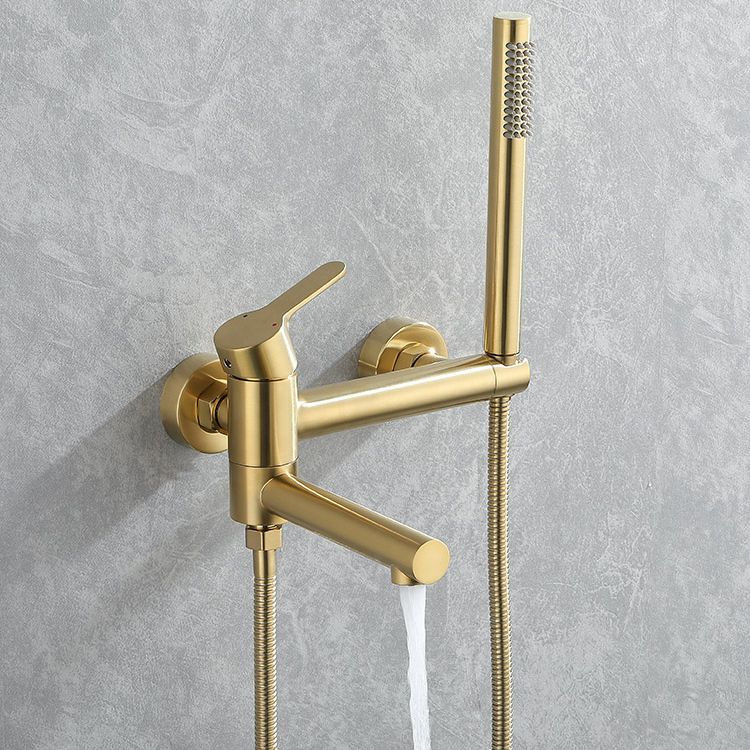 Wall Mounted Bathroom Faucet Contemporary Style Swivel Bathroom Faucet Clearhalo 'Bathroom Remodel & Bathroom Fixtures' 'Bathtub Faucets' 'bathtub_faucets' 'Home Improvement' 'home_improvement' 'home_improvement_bathtub_faucets' 1200x1200_31b7c84c-9752-4218-8a3b-d1677fd70ca5