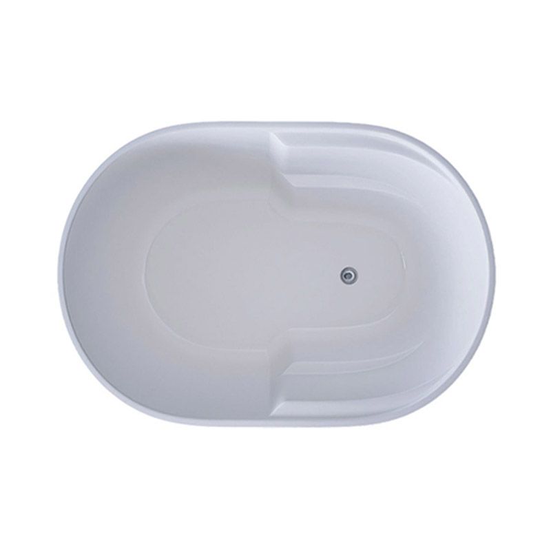 Modern Style Freestanding Bath Tub Oval Acrylic Soaking Bathtub in White Clearhalo 'Bathroom Remodel & Bathroom Fixtures' 'Bathtubs' 'Home Improvement' 'home_improvement' 'home_improvement_bathtubs' 'Showers & Bathtubs' 1200x1200_31c7b94f-e488-48dc-ad18-ed2878e101f5