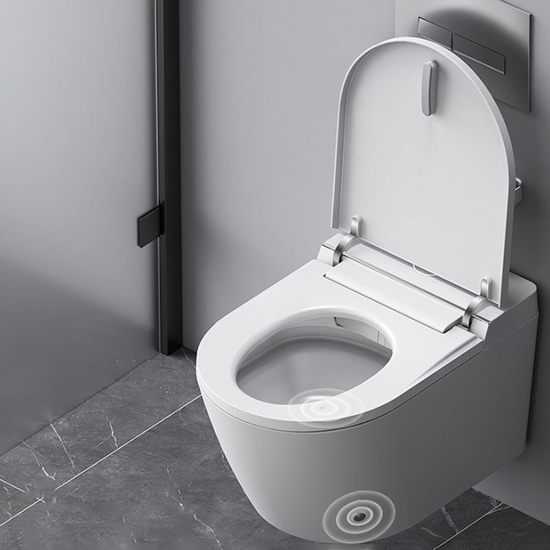 Elongated Wall Hung Toilet Set in White Smart Bidet With Warm Air Dryer Clearhalo 'Bathroom Remodel & Bathroom Fixtures' 'Bidets' 'Home Improvement' 'home_improvement' 'home_improvement_bidets' 'Toilets & Bidets' 1200x1200_31deb5a7-47b9-4f9b-b199-20ebd5aefa0b