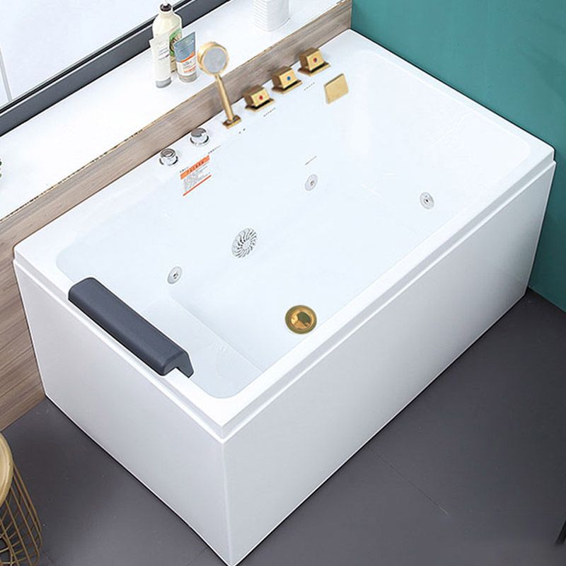 Bathroom Soaking Bath Tub Seat Included Back to Wall Bathtub Clearhalo 'Bathroom Remodel & Bathroom Fixtures' 'Bathtubs' 'Home Improvement' 'home_improvement' 'home_improvement_bathtubs' 'Showers & Bathtubs' 1200x1200_31e9ece2-8a23-4f31-a91c-234142ed6794