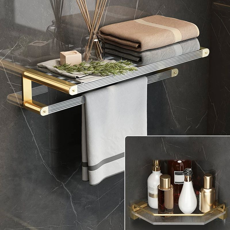 Modern Bathroom Accessory Set Bath Shelf Gold Towel Bar Bath Hardware Set Clearhalo 'Bathroom Hardware Sets' 'Bathroom Hardware' 'Bathroom Remodel & Bathroom Fixtures' 'bathroom_hardware_sets' 'Home Improvement' 'home_improvement' 'home_improvement_bathroom_hardware_sets' 1200x1200_31ec60b9-ec33-4616-9924-ae548e8bf9f8