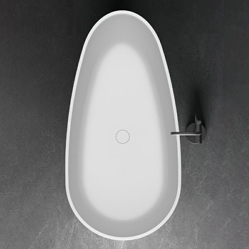 Modern Stone Soaking Bath White Freestanding Bathtub for Bathroom Clearhalo 'Bathroom Remodel & Bathroom Fixtures' 'Bathtubs' 'Home Improvement' 'home_improvement' 'home_improvement_bathtubs' 'Showers & Bathtubs' 1200x1200_31f717b7-aa1a-4523-85e2-d9952474881e